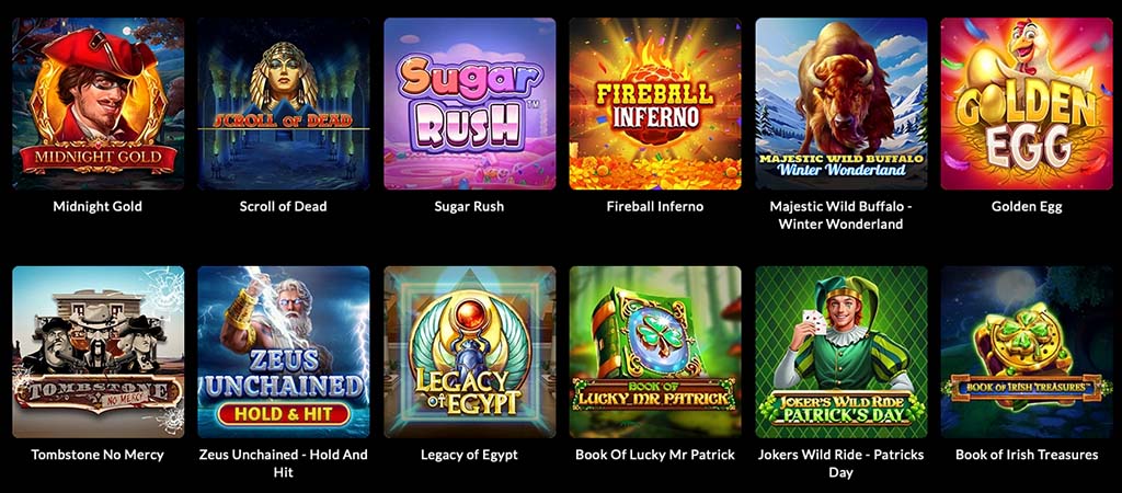 Luckera Casino Spiele, Midnight Gold, Scroll of Dead, Sugar Rush, Fireball Inferno, Majestic Wild Buffalo, Golden Egg