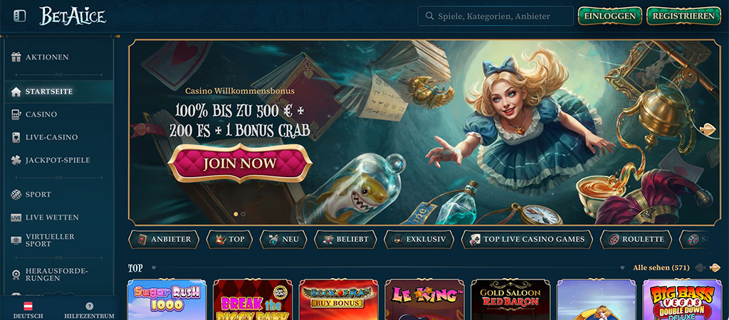 BetAlice, Österreichische Online Casinos