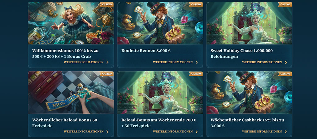 Österreich Casino Bewertung im Wunderland, Bet Alice Casino