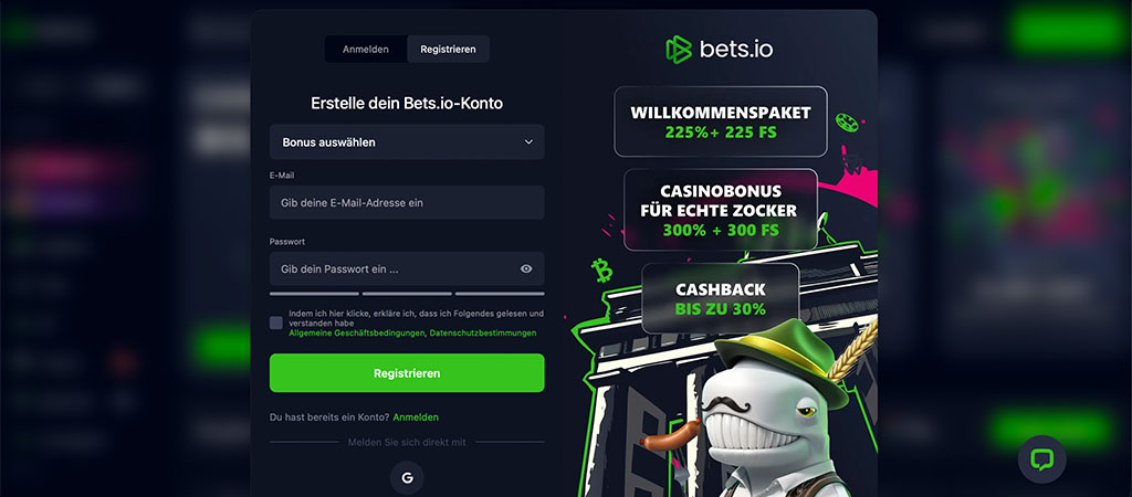 Registrierung, Betsio Kontoerstellung, online casino