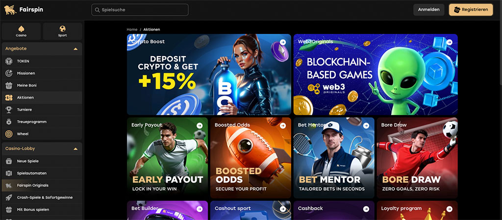 Fairspin Casino Österreich, casino bonus