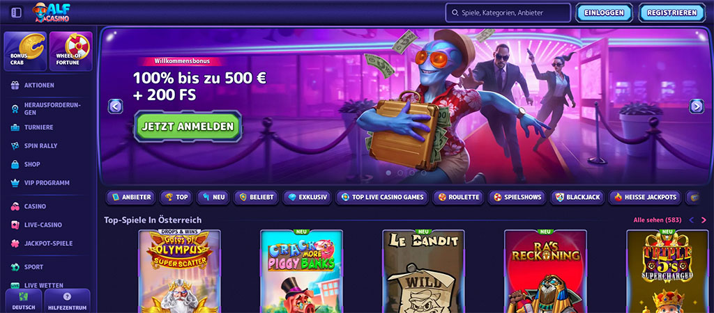 Alf Casino - Bewertung eines modernen Casinos
