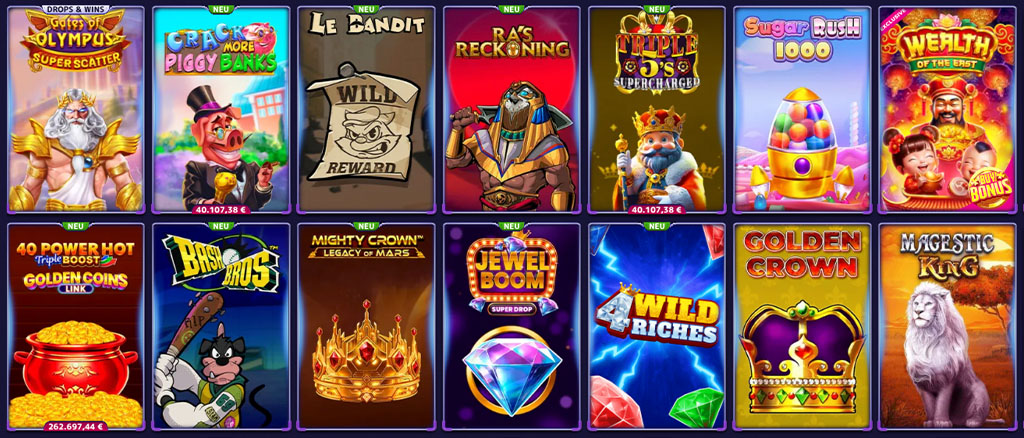 Spielangebot Testbericht - Slots, Live Casino und mehr