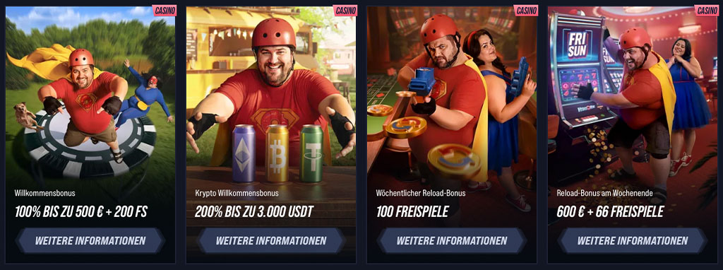 Freispiele für das wöchentliche Bonusangebot von Vegashero