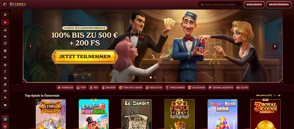 Casoola, Österreichische Online Casinos