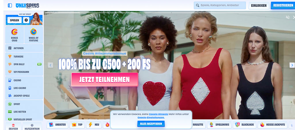 OnlySpins Casino, Sofortzugriff Bewertung 2026