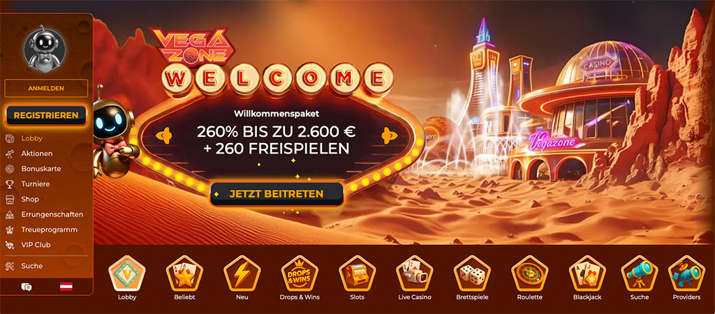 Vegazone Casino Bewertung 2026 – Einfach und funktional