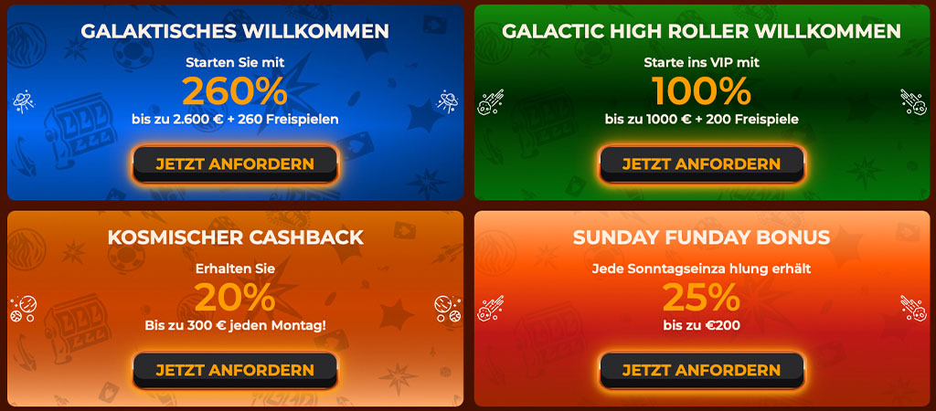 Bonusangebot unter der Woche bei Vegazone Casino