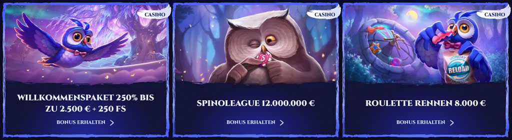 Freispiele Willkommenspaket bei Spinight, live casino