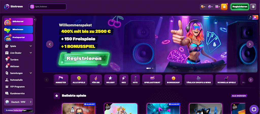 Slotrave Bewertung, 2026 Party Casino Plattform