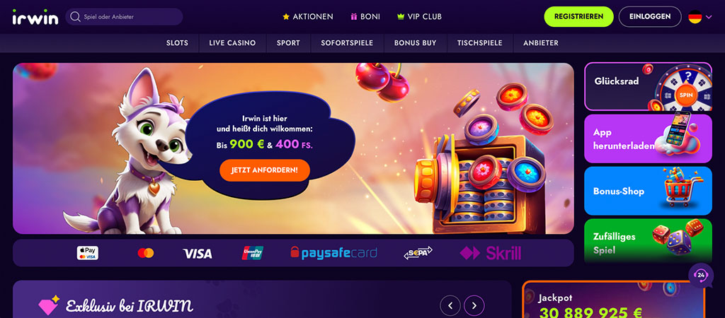 Irwin Casino Bewertung 2026, Test von Experten