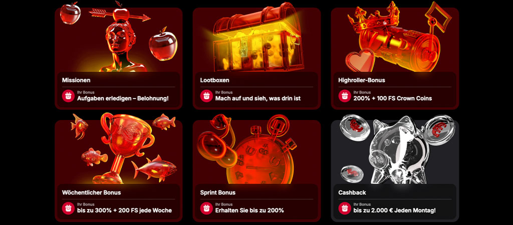 FieryPlay Casino Mittwochsbonus gemäß der Einzahlung