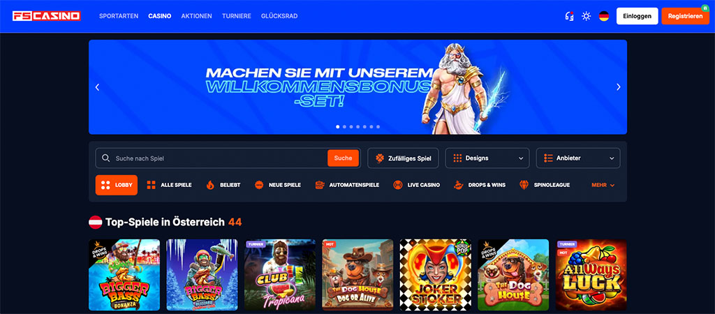 FSCasino 2026 Bewertung, modern und großzügig