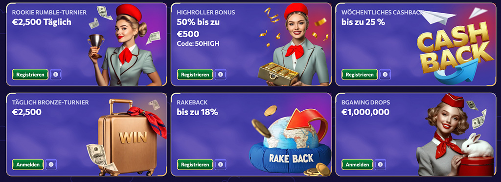 Willkommensbonus, Aktionen und VIP-Vorteile
