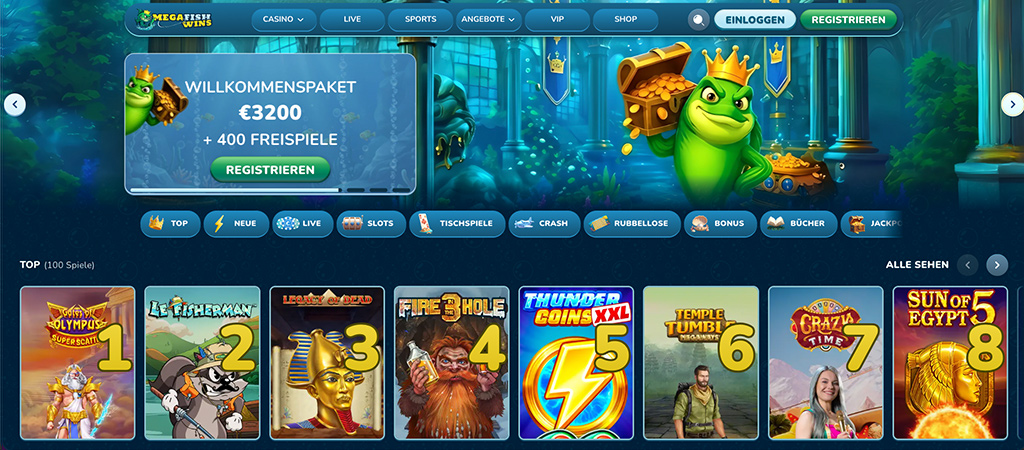 Casino Spiele, MegaFishWins, online casinos