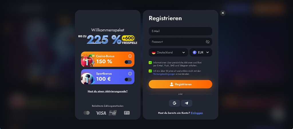 In wenigen Schritten zum persönlichen Spielerkonto