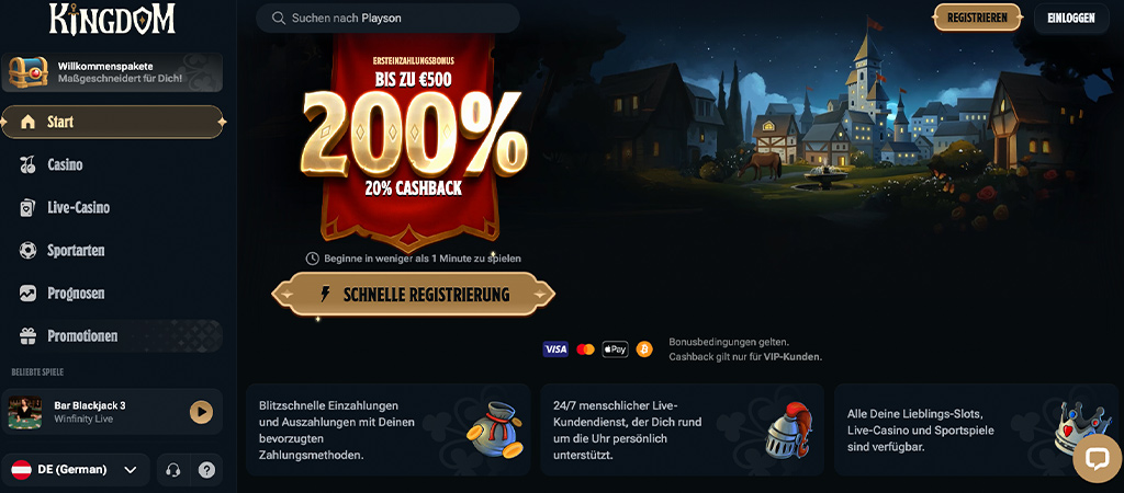 Kingdom Casino Bewertung, Österreichische Online Casinos