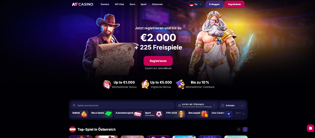 NV Casino, Bewertung mit 2026 Spieleauswahl