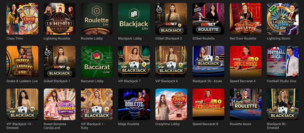 Tischspiele, Online-Spiele, Live-Casino-Spiele