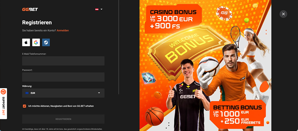 Anmeldung, ggbet casino, online casino