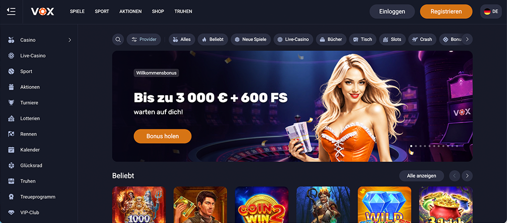 Vox Casino Bewertung 2026, online casino