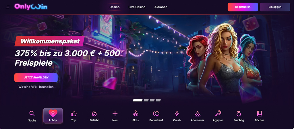 Onlywin Casino Bewertung 2026, Ist es seriös?