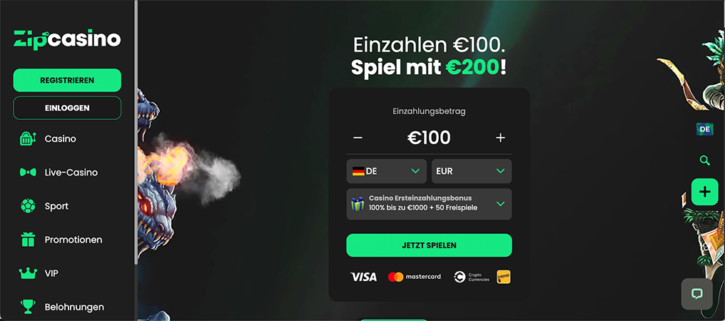 Zip Casino, Bewertung 2026, Online Casino