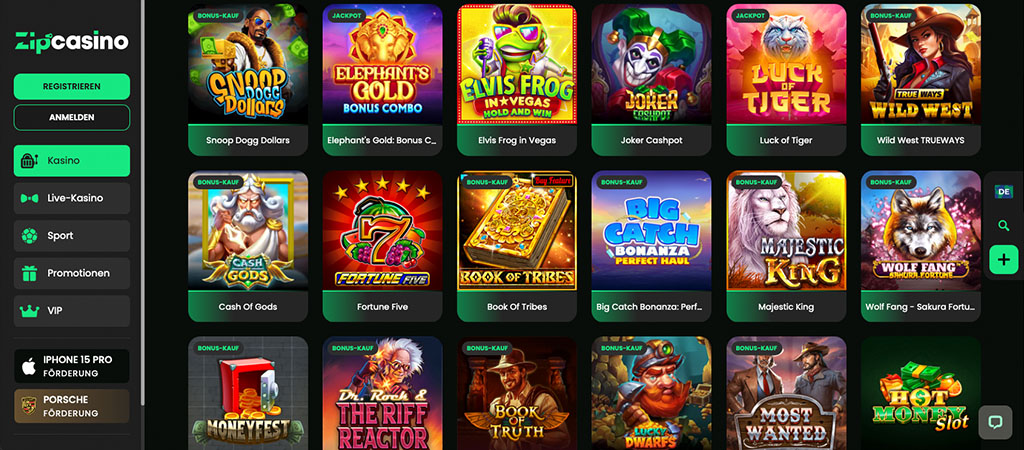 Zipcasino Sofortspiele, wie in einer Spielhalle, slot