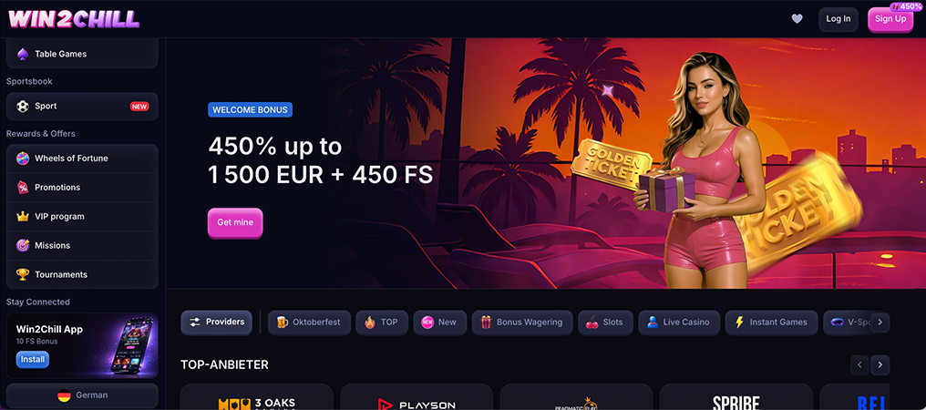 Win2Chill Bewertung 2026, Neue Online Casino