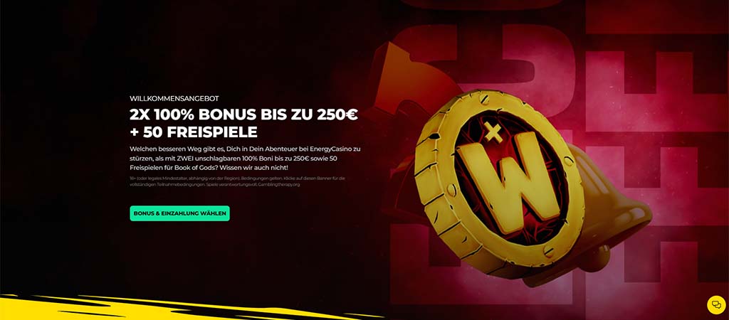 Freispiele Willkommensbonus, Energy Casino