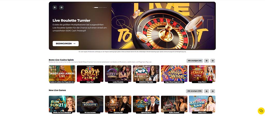 Live Casino Spielen, Energy Casino Live Dealern